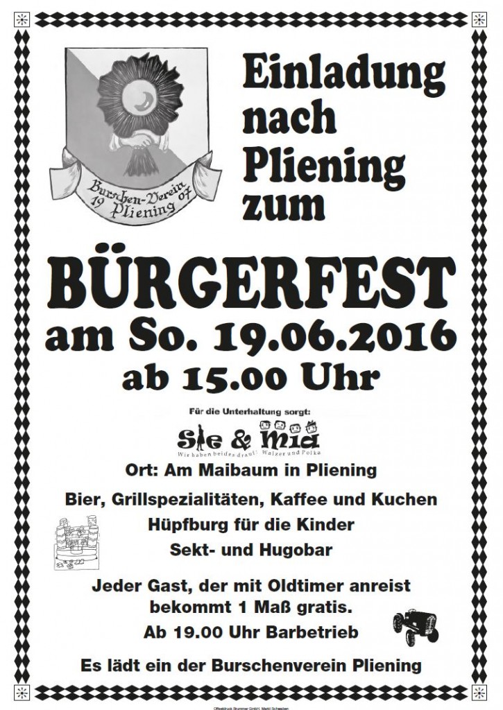 Plakat Bürgerfest